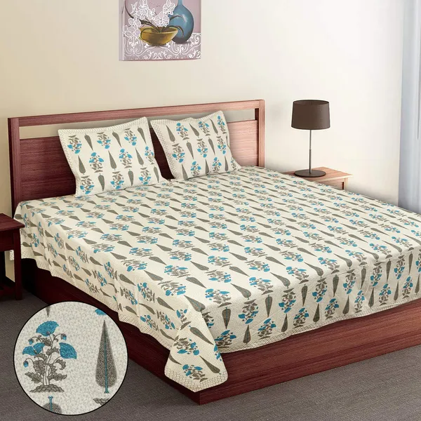Blue_Cotton_Rajwada_Empire_Bloom_Double_Bedsheet_With_Pillow_Cover_108_X_108_Cm